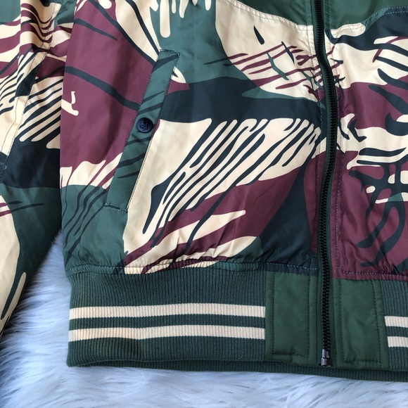 Zero Foxtrot Gear Retro Skull Rhodie Camo Green Bomber Jacket Mens size XL NWOT - Picture 8 of 11